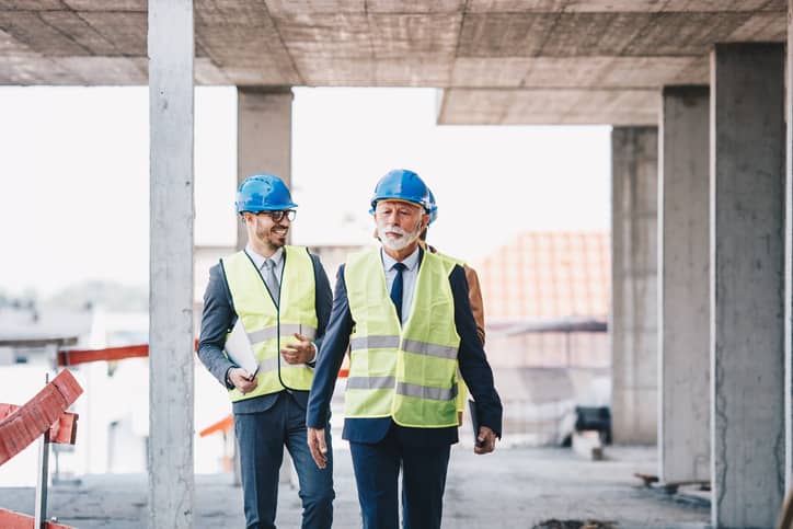 Members carrying out a site visit