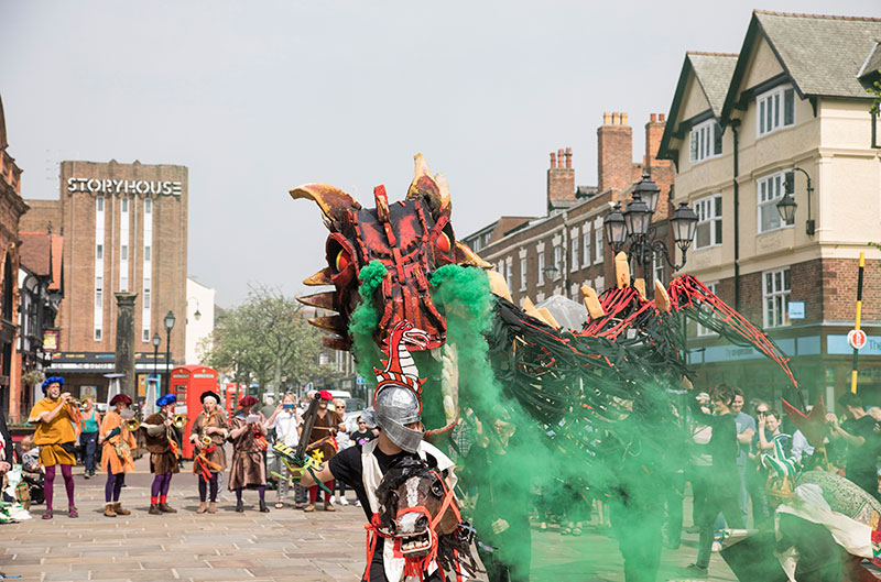 St George and the dragon in 2019.