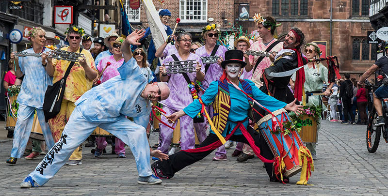 People dressed for the Parade in 2019