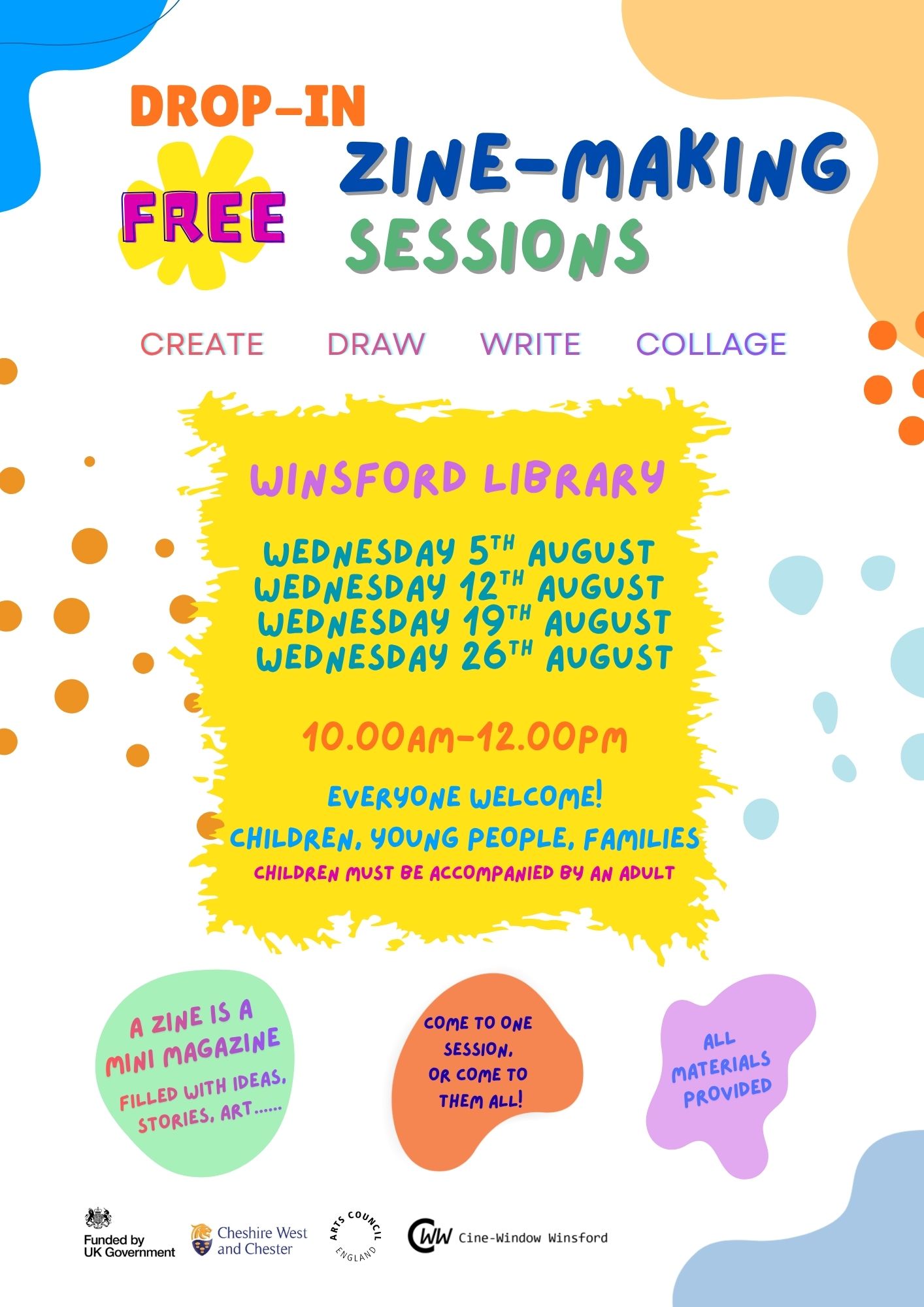 poster advertising the zine making sessions