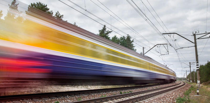 Fast moving train