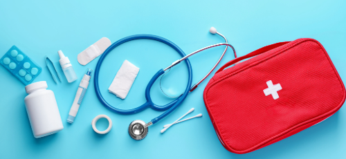 A first aid kit