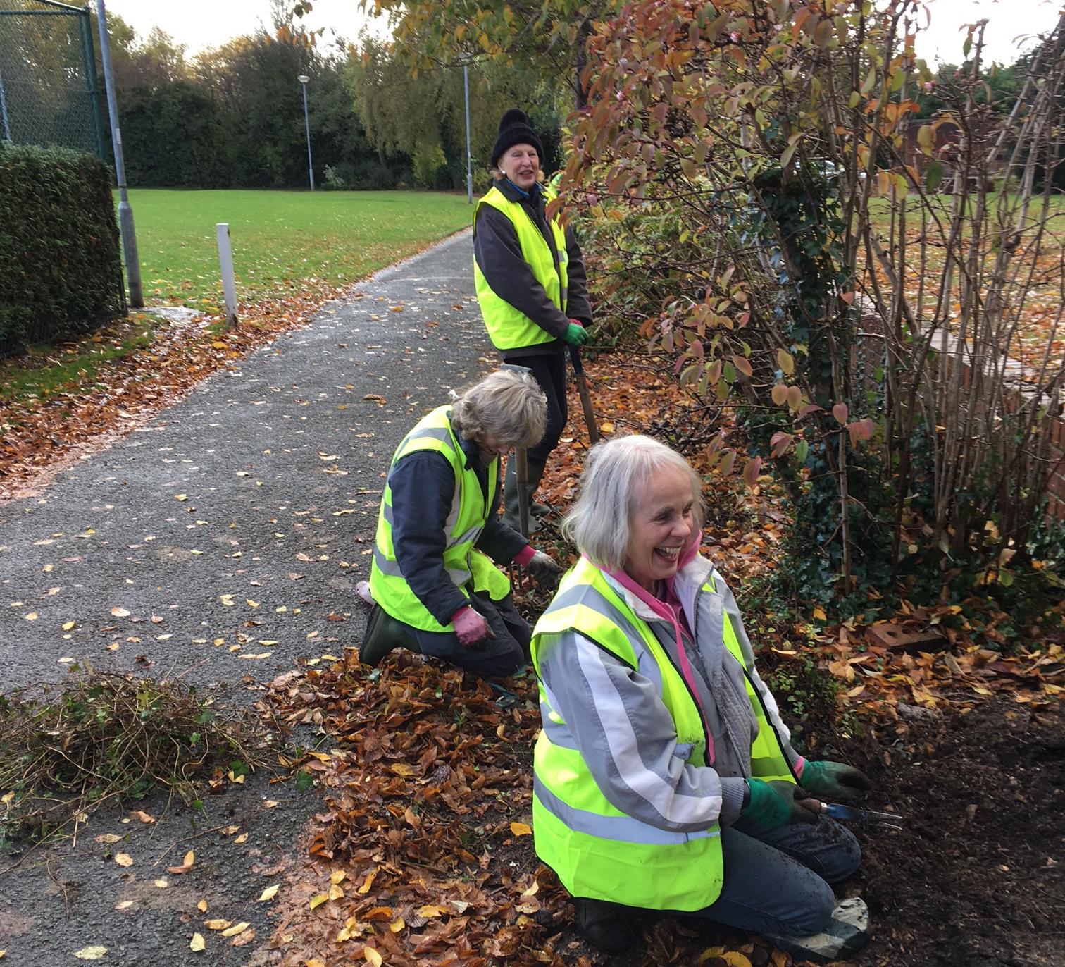 Volunteers at work